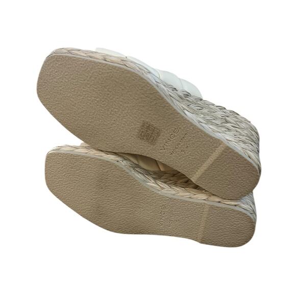 *NWOT Vince Ivory Gilian Espadrille Wedge Slide Sandal – Sz 9 - Picture 6 of 7